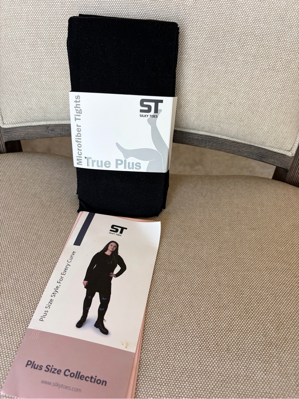 Silky Toes Plus Size Microfiber Tights - Black New 2 Pair Package